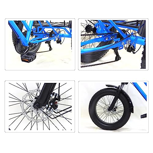24 inch Adult Tricycle,7 Speed Cruiser Trike, All Terrain Fat Tire 3 Wheel Bikes with Large Basket for Seniors, Women, Men, Adult Trikes for Shopping Picnic Outdoor Sports