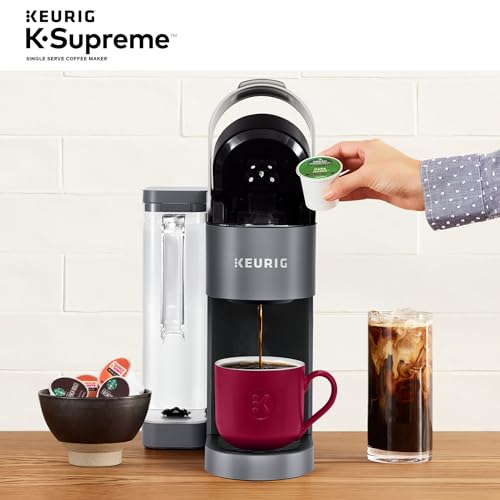 Keurig K-Supreme Single Serve K-Cup Pod Coffee Maker, MultiStream Technology, 4 Brew Sizes, 66oz Dual-Position Removable Reservoir, Black