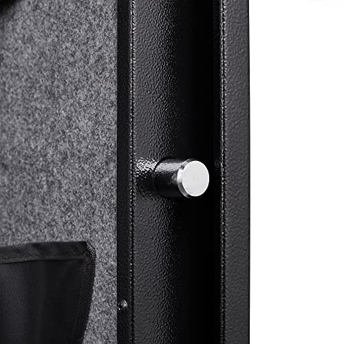 Rifle Safe Cabinet with Digital Keypad Long Gun Safe Locker for Rifle Shotgun Electronic Lock Metal Gun Cabinet with Pistol Bag and Removable Shelf Quick Access Gun Storage Cabinet Silent Mode(Black)