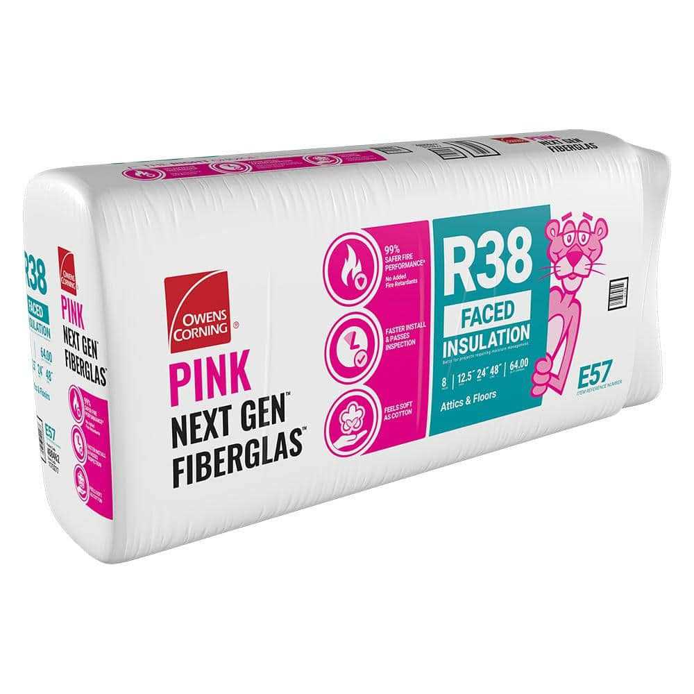 Owens Corning R-38 Unfaced Fiberglass Insulation Batt 16 in. x 48