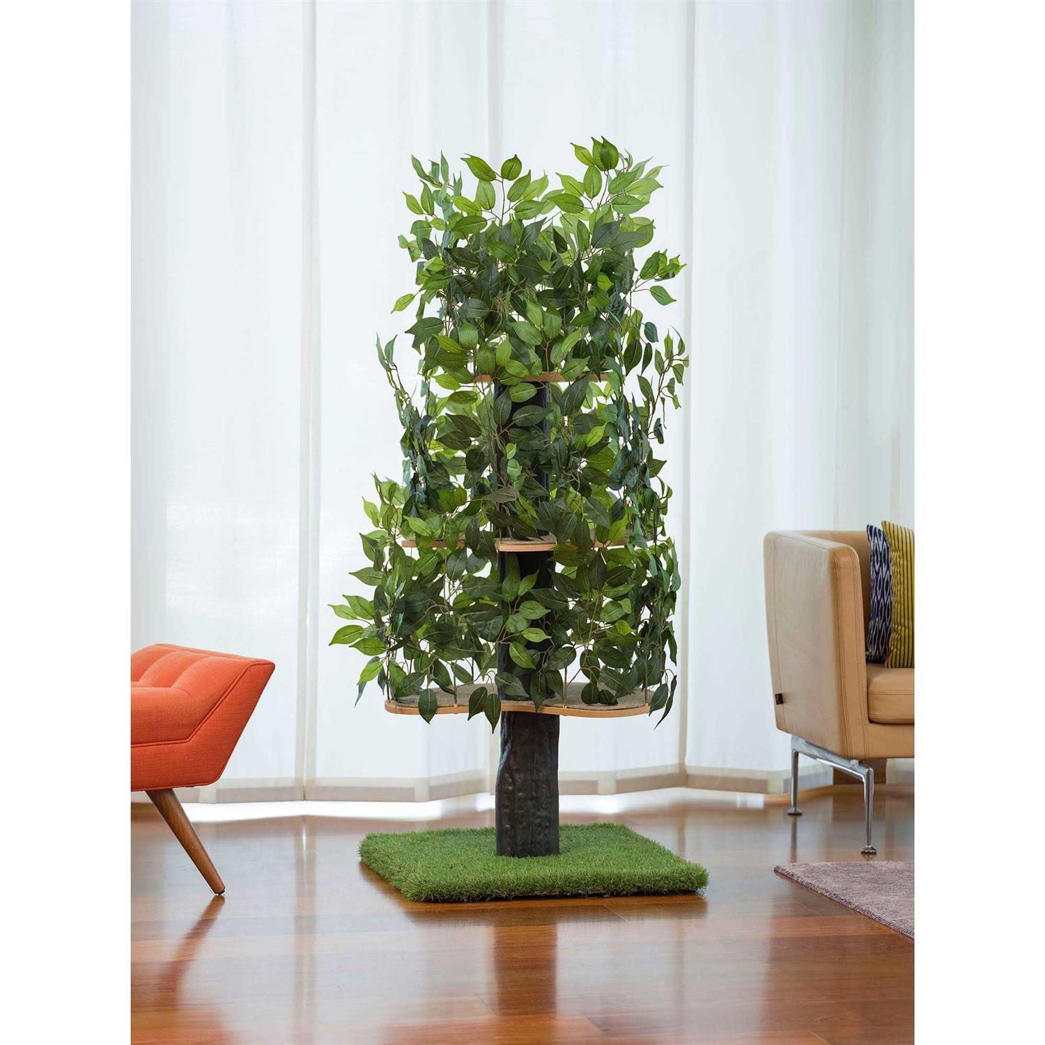 On2Pets Cat Tree with Leaves Cat House &amp; Cat Activity Tree - Pet Supplies online store