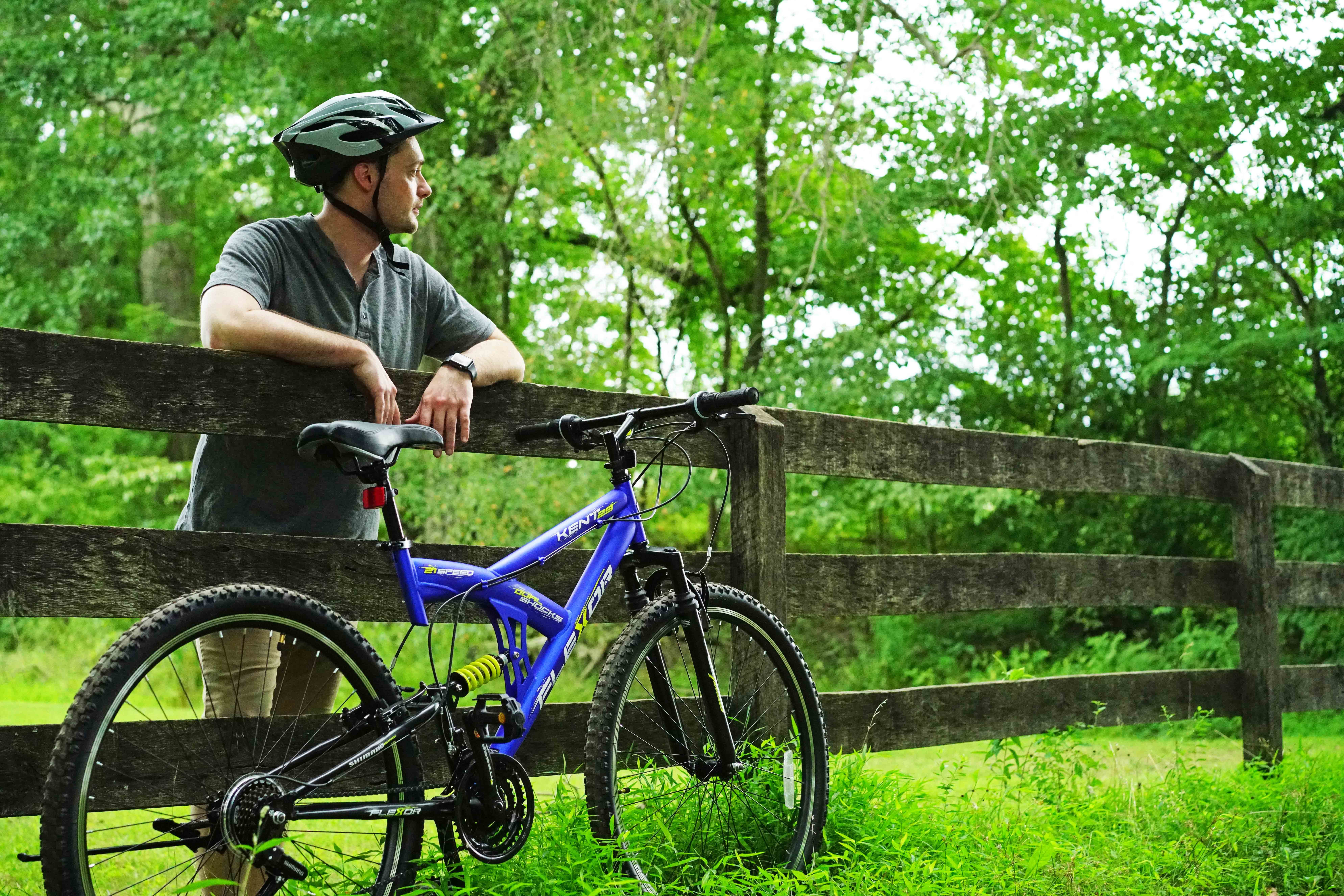 Kent Bicycles 29 in. Flexor Men's Dual Suspension Mountain Bike, Blue