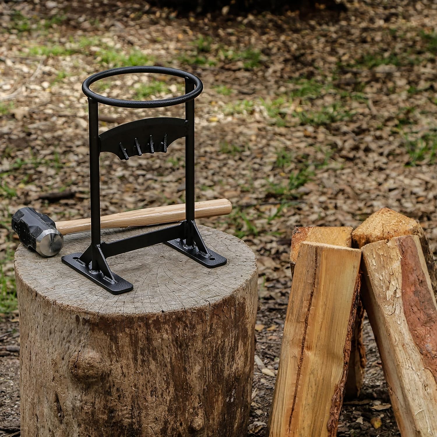 Kindling Cracker Firewood Splitter - Carbon Steel Wood Splitting Wedge - Firewood Cutter - Manual Log Splitter