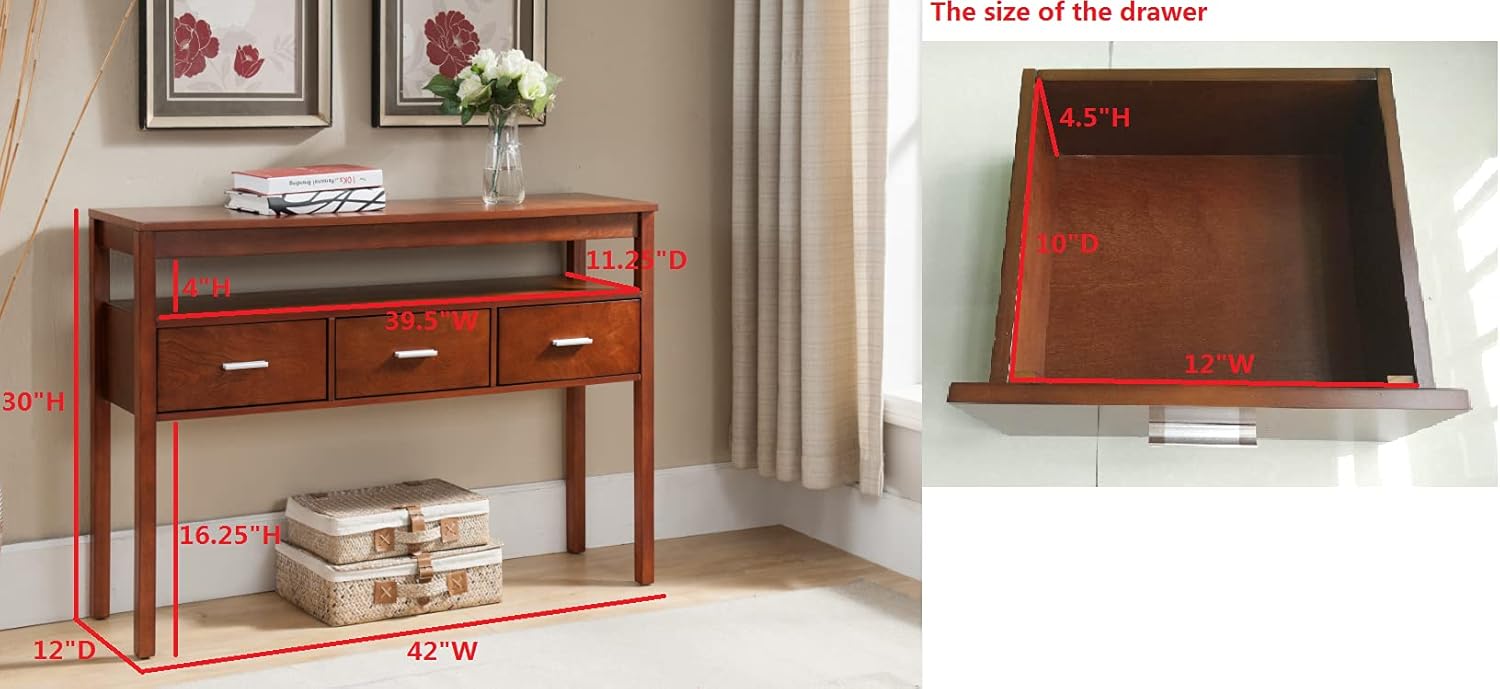 Luxurious Design Style Console Table, Furniture Walnut Wood Hall Side Cabinet Accent Furniture, Hallway, Entryway Home Decor