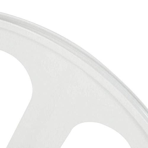 Bicycle Bike Wheel, 700C Fixed Gear Wheels, 26" Fixed Gear Bicycle Wheelset 3 Spoke Rim Single Speed Front Rear Fixie Bicycle Wheels Track Wheel Clincher Type Bike Wheel,(Front & Rear) White