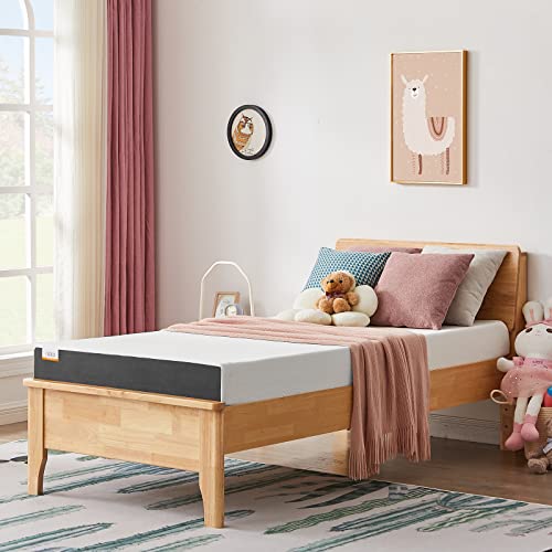 Twin Mattress, 5 Inch Cooling Gel Memory Foam Mattress in a Box with Breathable Cover Medium Firm Twin Bed Mattress for Bunk Bed, Trundle Bed, Pressure Relief, CertiPUR-US Certified