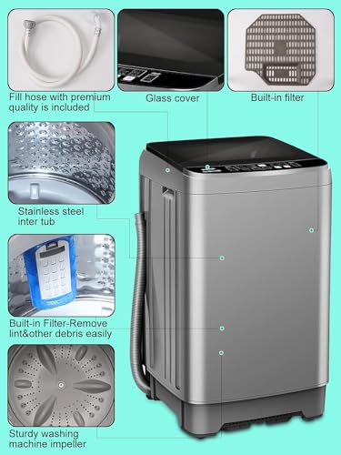 KRIB BLING Full Automatic Washing Machine with LED Display