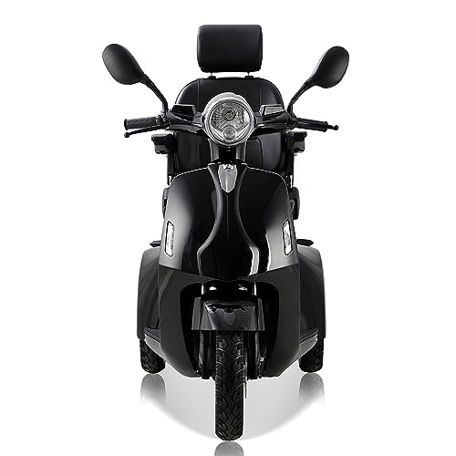 Folding Mobility Electric Trike 60V 800W,Mobility Scooters for Adults,3 Wheel Lightweight Portable Power Travel Scooters,36 Miles Long Range Electric Powered Wheelchair Device (Black)