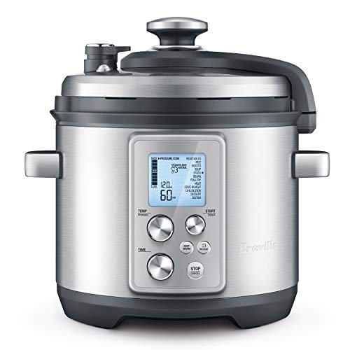 Breville Pro Slow Cooker Slow Cooker, Brushed Stainless Steel Stainless Steel 700 Watts Digital Round slow cooker