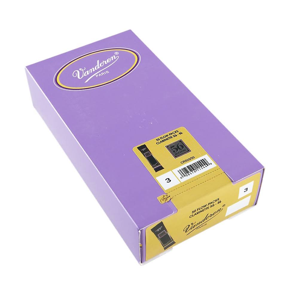 Vandoren 56 Rue Lepic Reeds #3 Bb Clarinet Reed, Box of 50