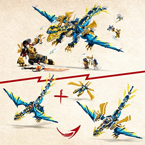 LEGO 71796 Ninjago The Elemental Dragon Against Empress' Robot Large Construction Toy for Christmas, with Figures and 6 Ninja Minifigures, Collectible Set, Kids Gift