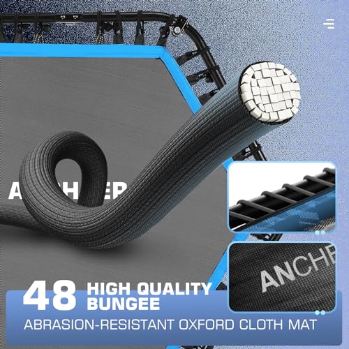 ANCHEER 50" Rebounder Trampoline for Adults with Bar, 550 LBS Mini Trampoline Quiet Exercise Rebounder Bungee Rebounder Jumping Cardio Trainer Workout for Adults