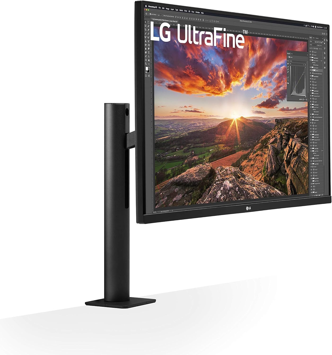 LG 32UN880-B 32" UltraFine Display Ergo UHD 4K IPS Display with HDR 10 Compatibility and USB Type-C Connectivity, Black