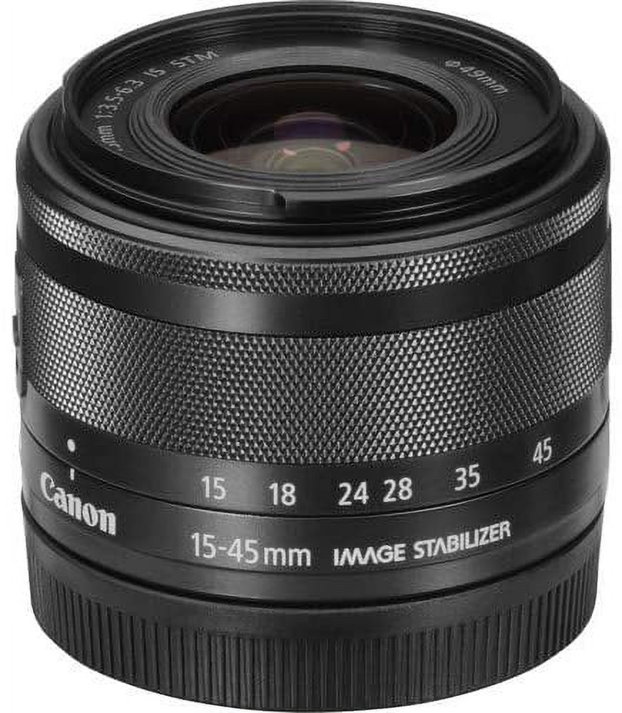 Canon EOS M50 Mirrorless Camera (Black) & 15-45mm STM Lens, Rode VideoMicro Microphone, 64GB Transcend Card, Essential Bundle - New