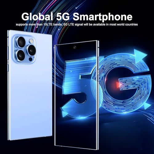 Unlocked Cell Phones Smartphones 5G Phone Android 13 Mobile Phones 8GB+256GB/7 Display/48MP+108MP Camera/6800 mAh/Dual SIM/Build-in Pen (White)