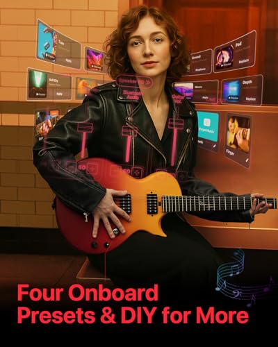 Enya Electric Guitar Inspire 39" Smart Electric Carbon Fiber Guitarra with 15W Wireless Speaker, 20 Distinct Tones, Onboard Presets, Charging Cable, Adjusting Wrench, and Gig Bag