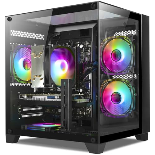 LXZ Gaming PC Desktop - Ryzen 5 5500 | GeForce RTX 3050 6GB | 16GB DDR4 | 1TB NVME SSD | DP/HDMI/DVI, Prebuilt Tower Computer for Gaming, Home and Office (White)