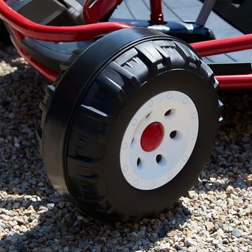 Radio Flyer 36V Battery-Powered Kids Electric Go-Kart with Adjustable Seat, Rubber Wheels, Grey