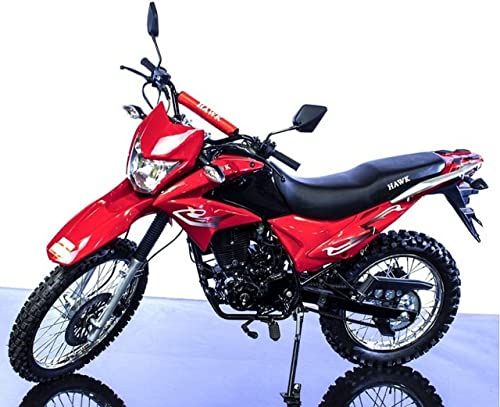 250cc Hawk Enduro RPS 5 Speed Manual Clutch Dual Sports Motorcycle Street Bike for Youth and Adult (Blue)