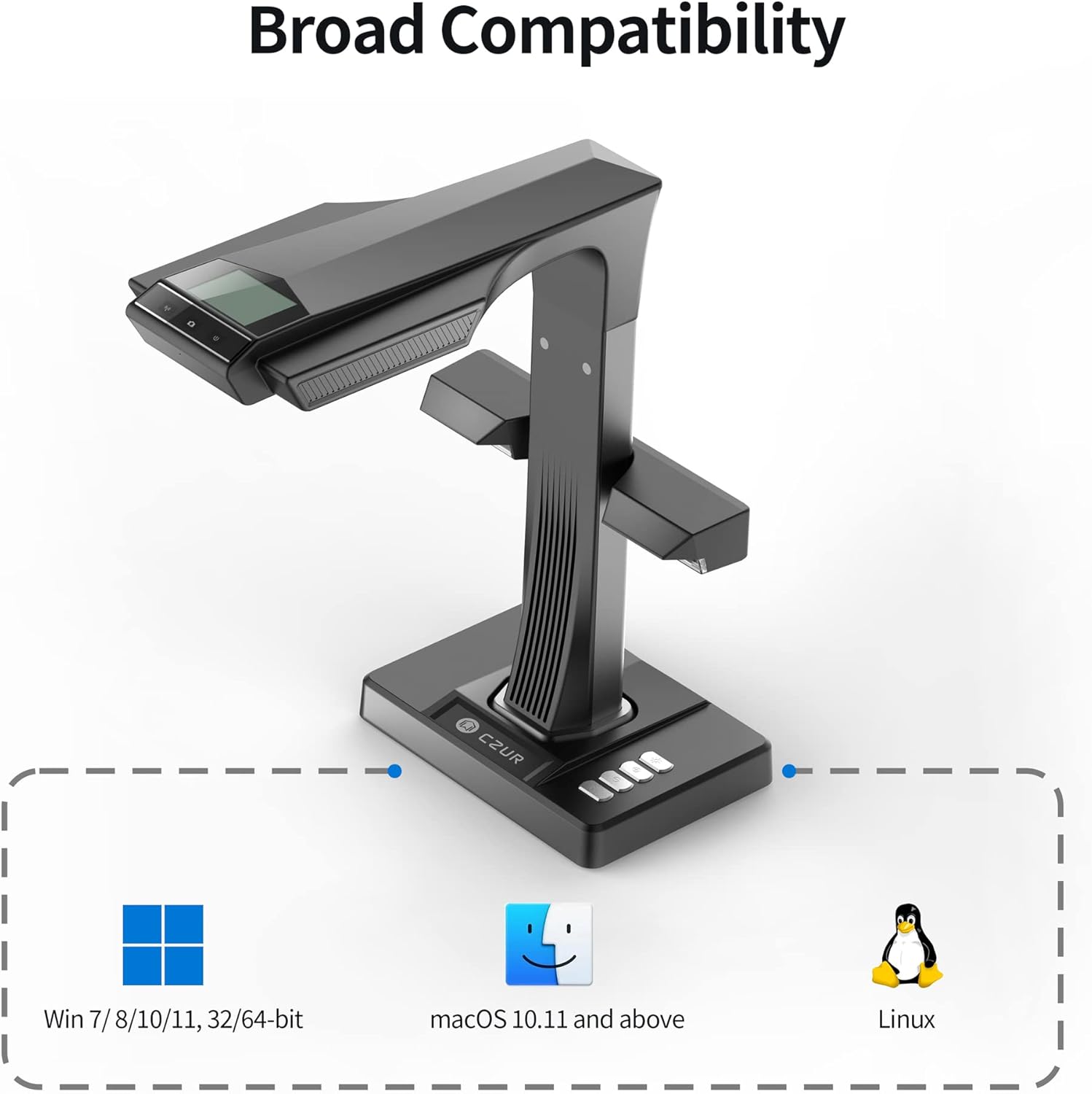 CZUR ET24 Pro Professional 24MP Book Scanner, A3 Document Scanner, USB Document Camera, 3rd Gen Auto-Flatten & Deskew Tech, 180+ Languages OCR, Support HDMI, for Windows/MacOS/Linux