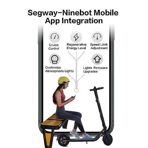Segway Ninebot Foldable Electric Scooter, w/t Powerful Motor, Long Range, Cruise Control, ‎E Scooter for Adults, UL-2272 2271 Certified