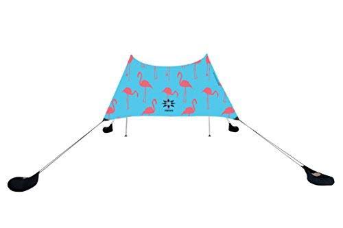 Neso Tents Beach Tent with Sand ANCHOR, Portable Canopy Sun Shelter, 7 x 7ft - Patented Reinforced Corners