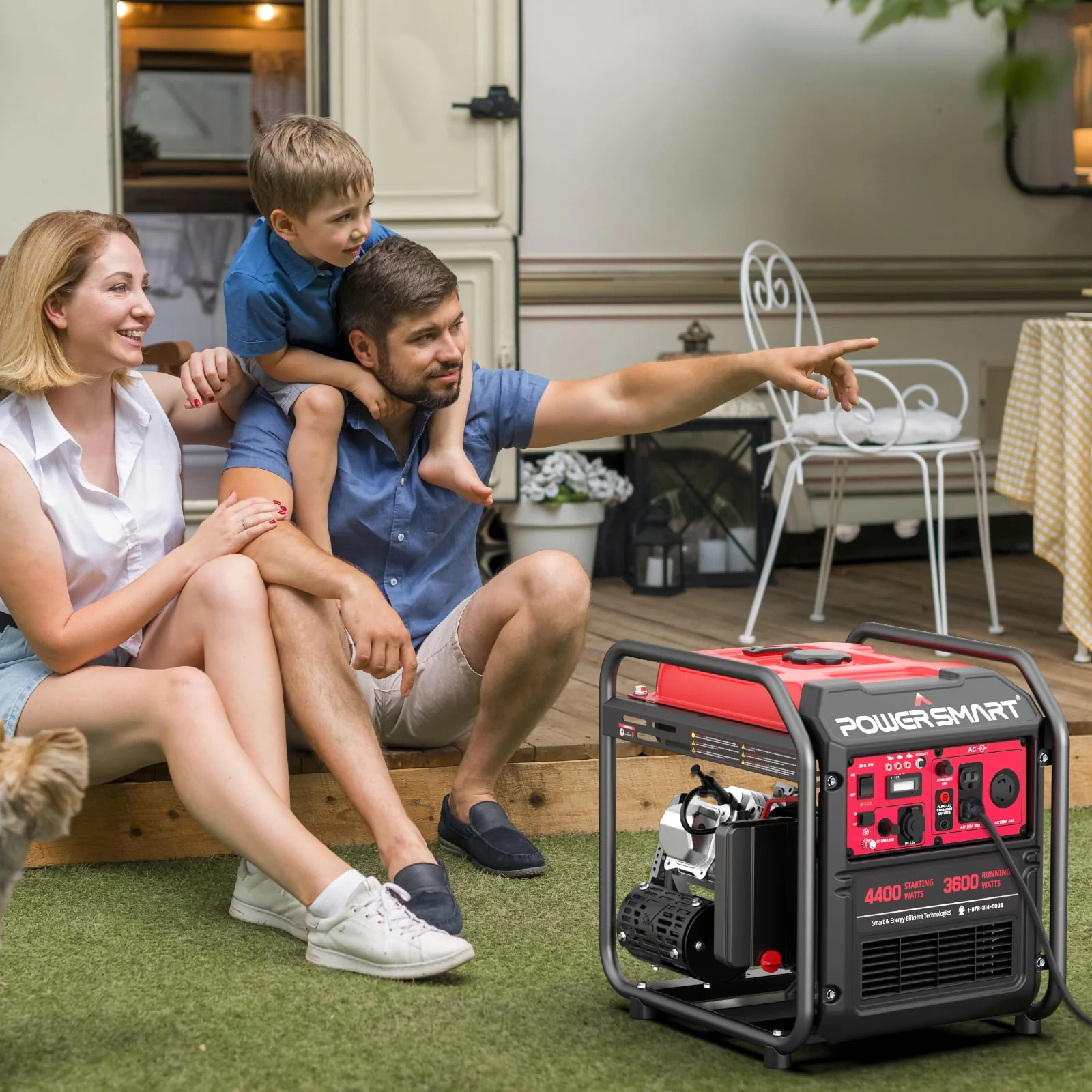 PowerSmart 4400-Watt Gas Generator for Outdoor and Home Use,EPA Compliant
