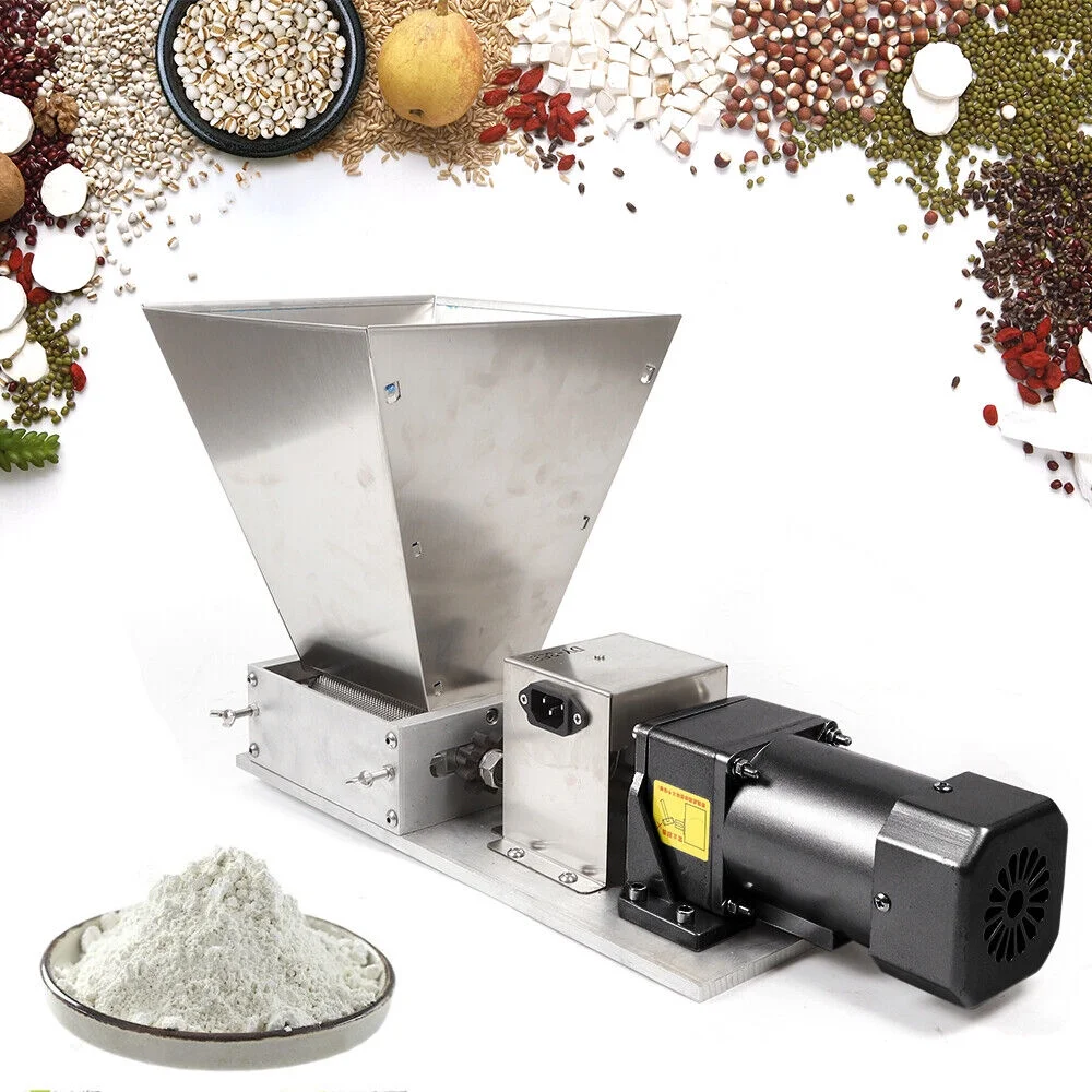 Malt Mill Electric Grain 60W  Rice Corn Grain Coffee Wheat Feed Mill Wet / Dry Cereals Grinder Mill 110V Homebrew Barley Multi-functional Grinder Malt Crusher 2 Roller w/ 4 Hopper Adjustable Roller