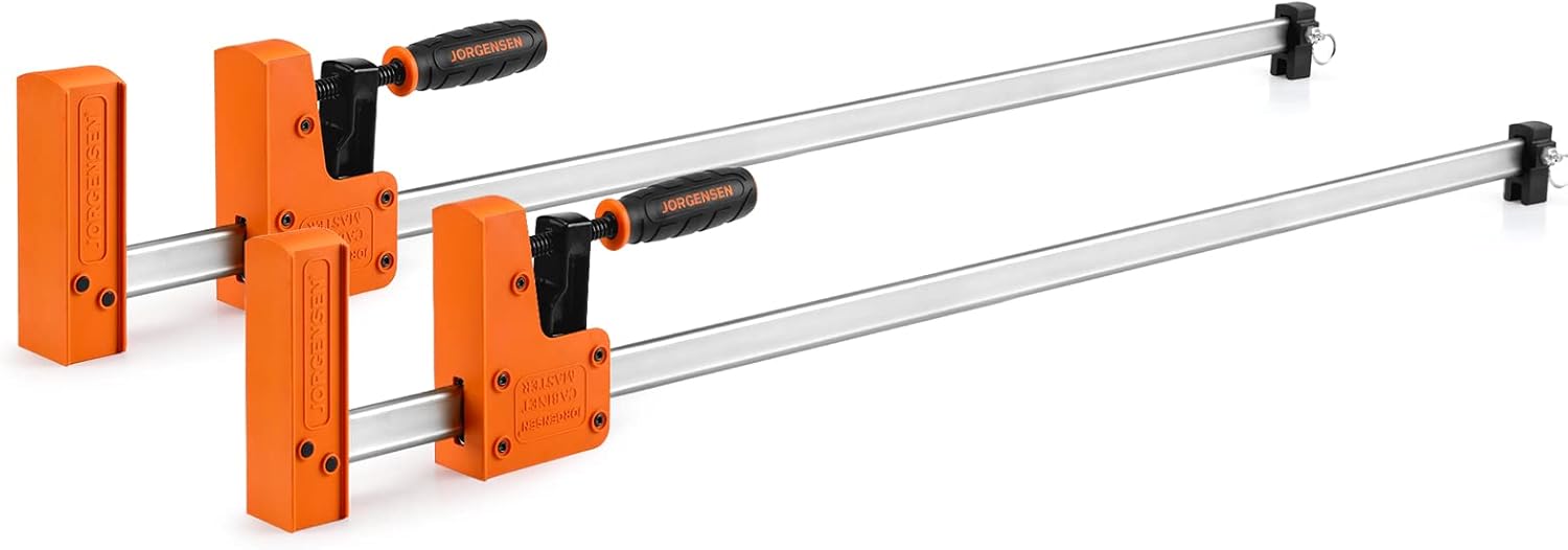 Jorgensen Cabinet Master 24-inch 90° Parallel Jaw Bar Clamp, 2-pack…