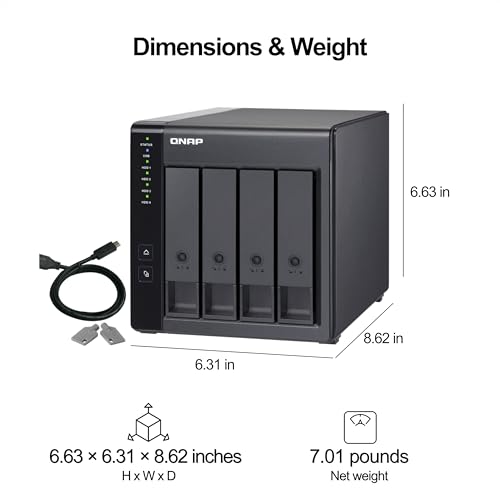 QNAP TR-004 4 Bay USB Type-C Direct Attached Storage (DAS) with hardware RAID (Diskless)