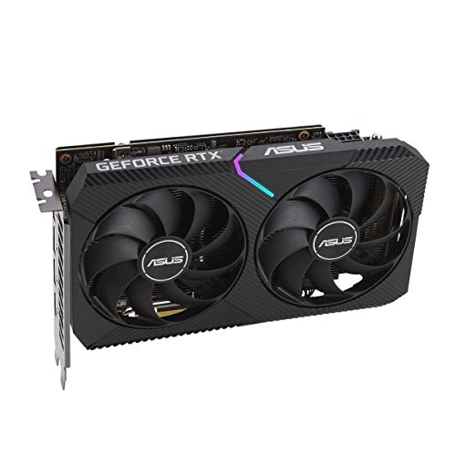 ASUS Dual NVIDIA GeForce RTX 3060 V2 12GB GDDR6 Gaming Graphics Card (PCIe 4.0, 12GB GDDR6 Memory, HDMI 2.1, DisplayPort 1.4a, 2-Slot Design, Axial-tech Fan Design, 0dB Technology)