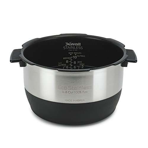 CUCKOO CRP-AHSS1009FN | 10-Cup (Uncooked) Induction Heating Pressure Rice Cooker | 17 Menu Options, Auto-Clean, Energy Saving Mode, Stainless Steel Inner Pot, Made in Korea | White