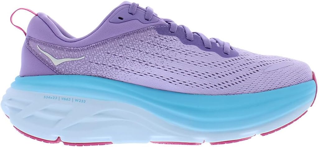 HOKA ONE ONE Bondi 8 Womens Shoes Size 6.5, Color: Chalk Violet/Pastel Lilac