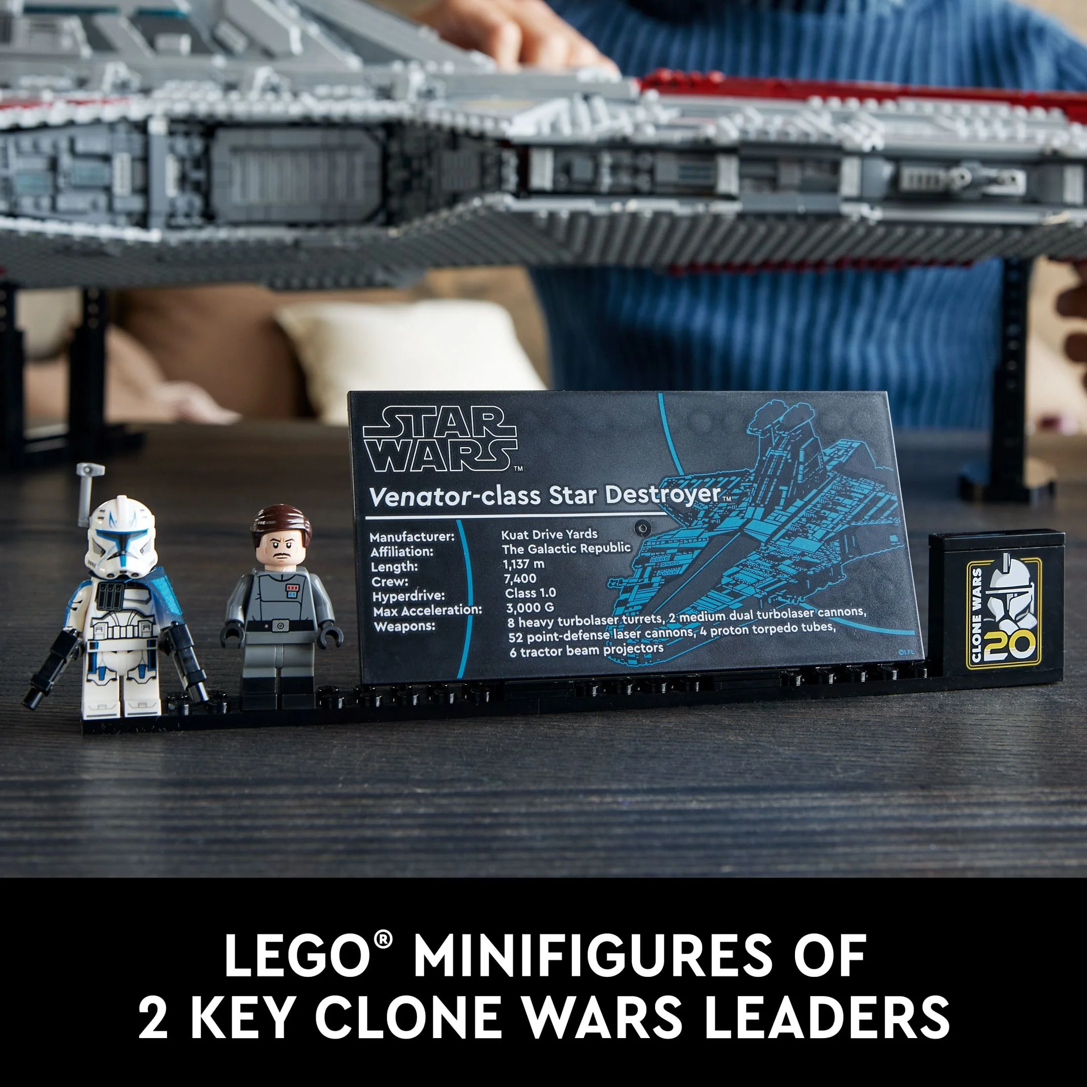LEGO Star Wars Venator-Class Republic Attack Cruiser, Ultimate Collector Series Building Set for Adults with Captain Rex Minifigure, Star Wars Gift, The Clone Wars Activity for Stress Relief, 75367