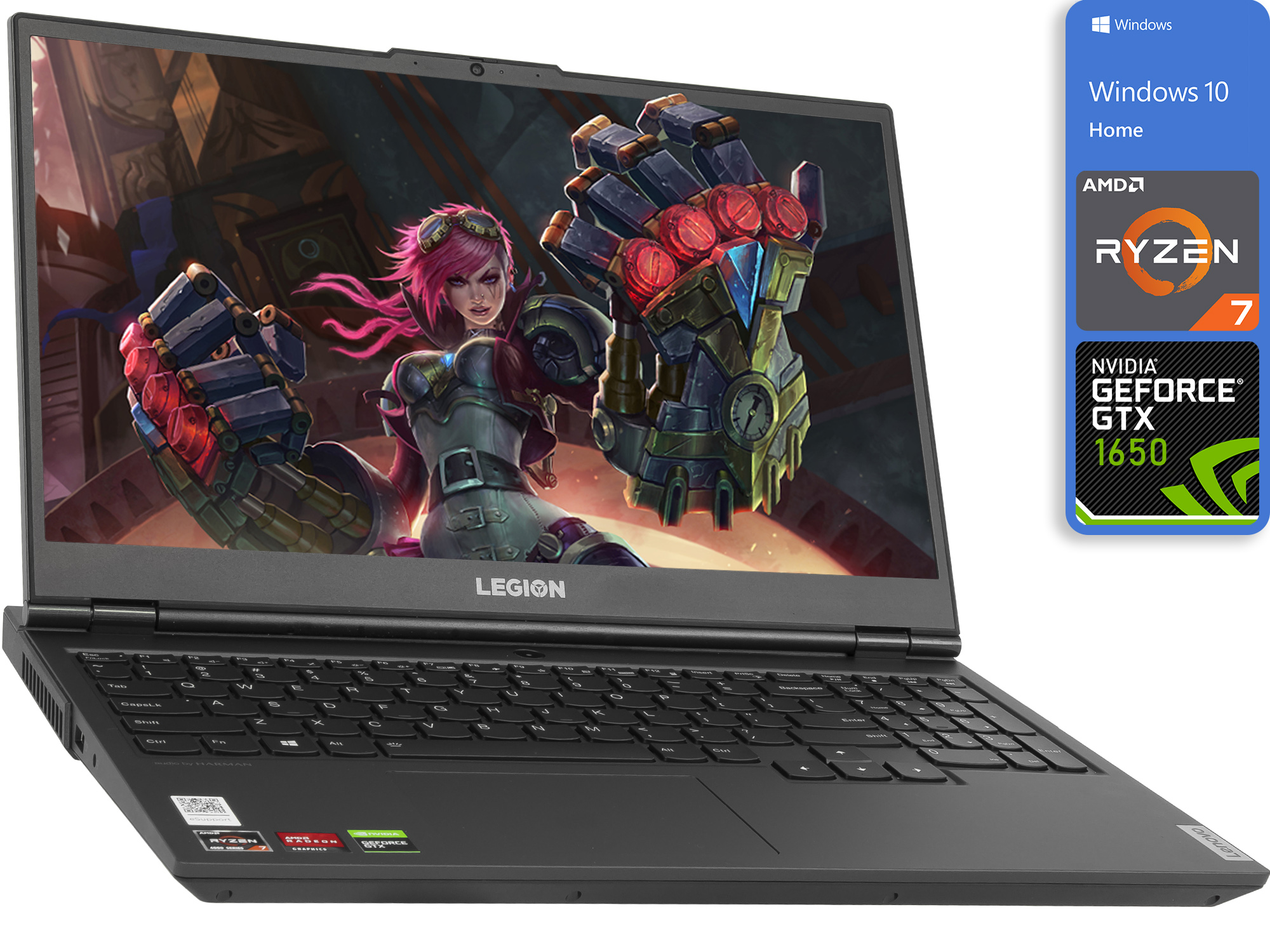 Lenovo Legion 5 Gaming Notebook, 15.6" 120Hz FHD Display, AMD Ryzen 7 4800H Upto 4.2GHz, 64GB RAM, 1TB NVMe SSD + 1TB HDD, NVIDIA GeForce GTX 1650, HDMI, Wi-Fi, Bluetooth, Windows 10 Home