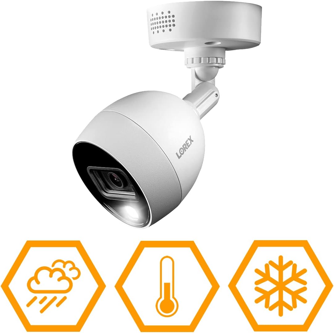 Lorex Fusion 4K Security Camera System with 2TB DVR – 8 Channel Analog Home Security System with 8 Metal Active Deterrence Cameras – Motion Detection, Warning Alarm, Color Night Vision, Weatherproof