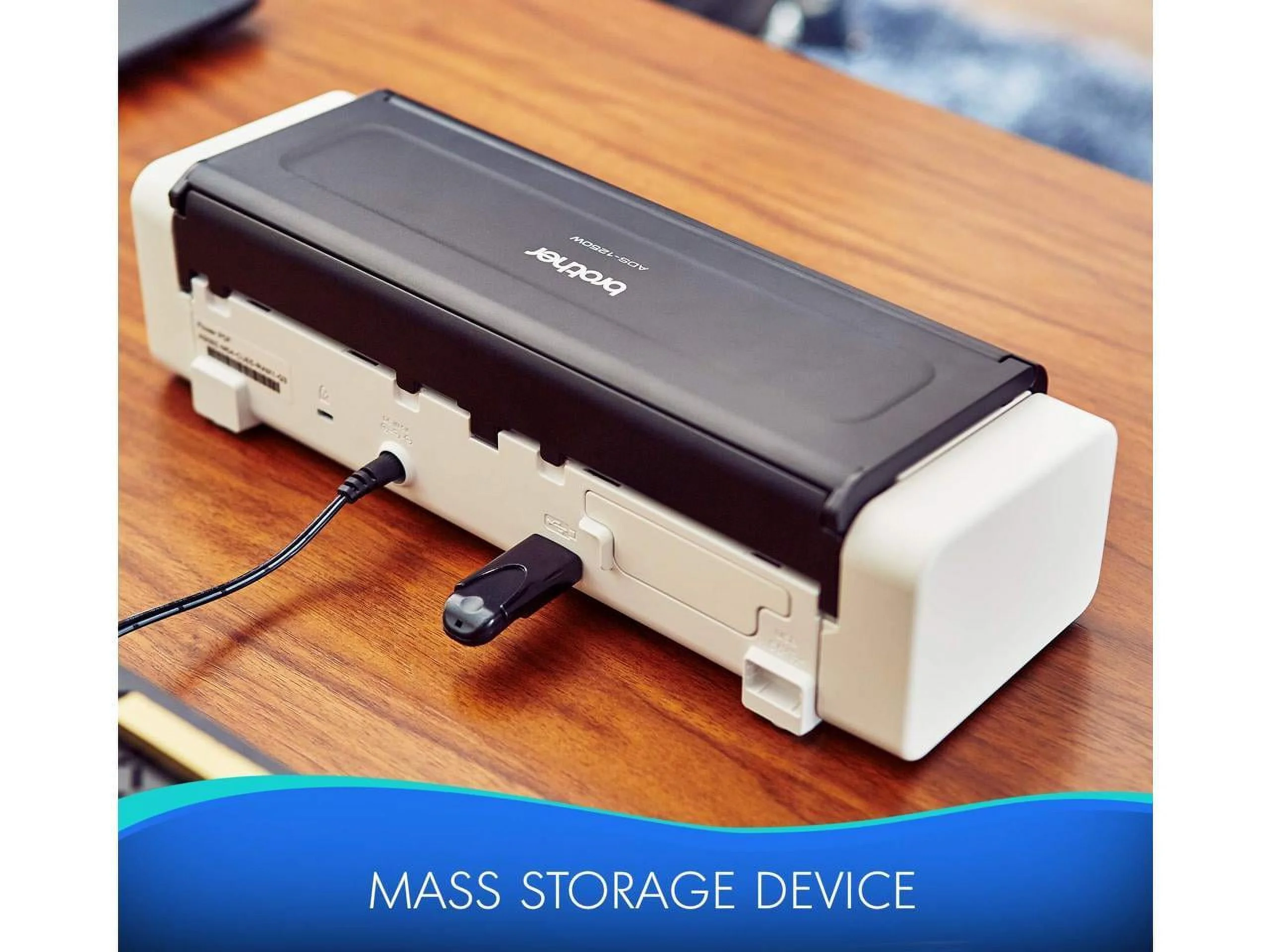 Brother Compact Desktop Scanner, ADS-1250W, Portable, Wireless Connectivity