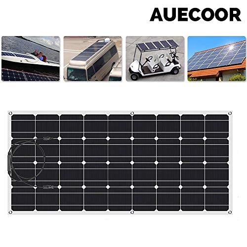 Solar Panel 300w Bendable Flexible Solar Charger SunPower Solar Module with 30A solar controller for RV, Boat, Cabin, Tent, Car, Trailer, 12v /24v Battery or Any Other Irregular Surface