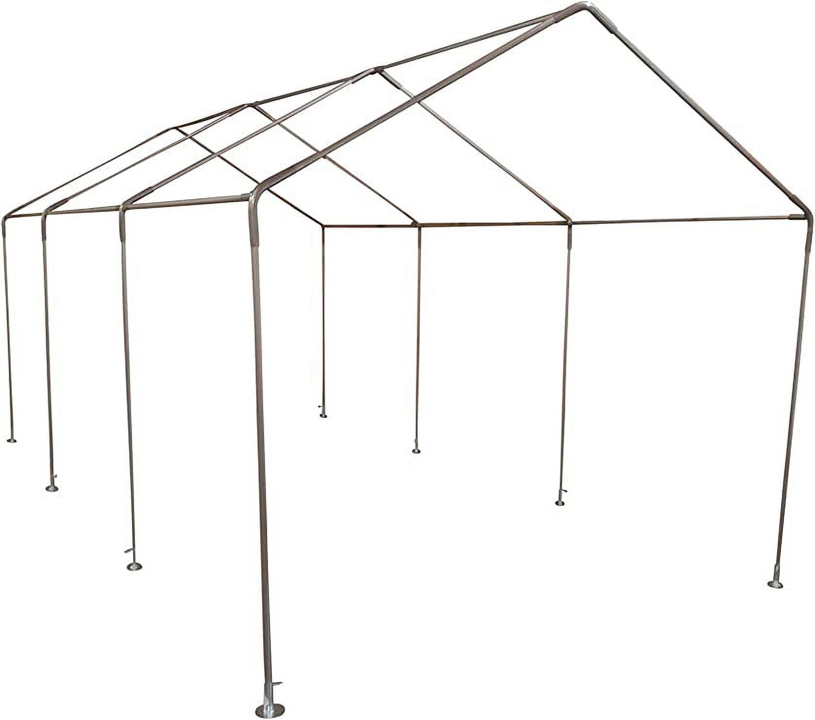 12' X 20' Galvanized Steel Canopy Frame (1-3/8" Thick Poles)
