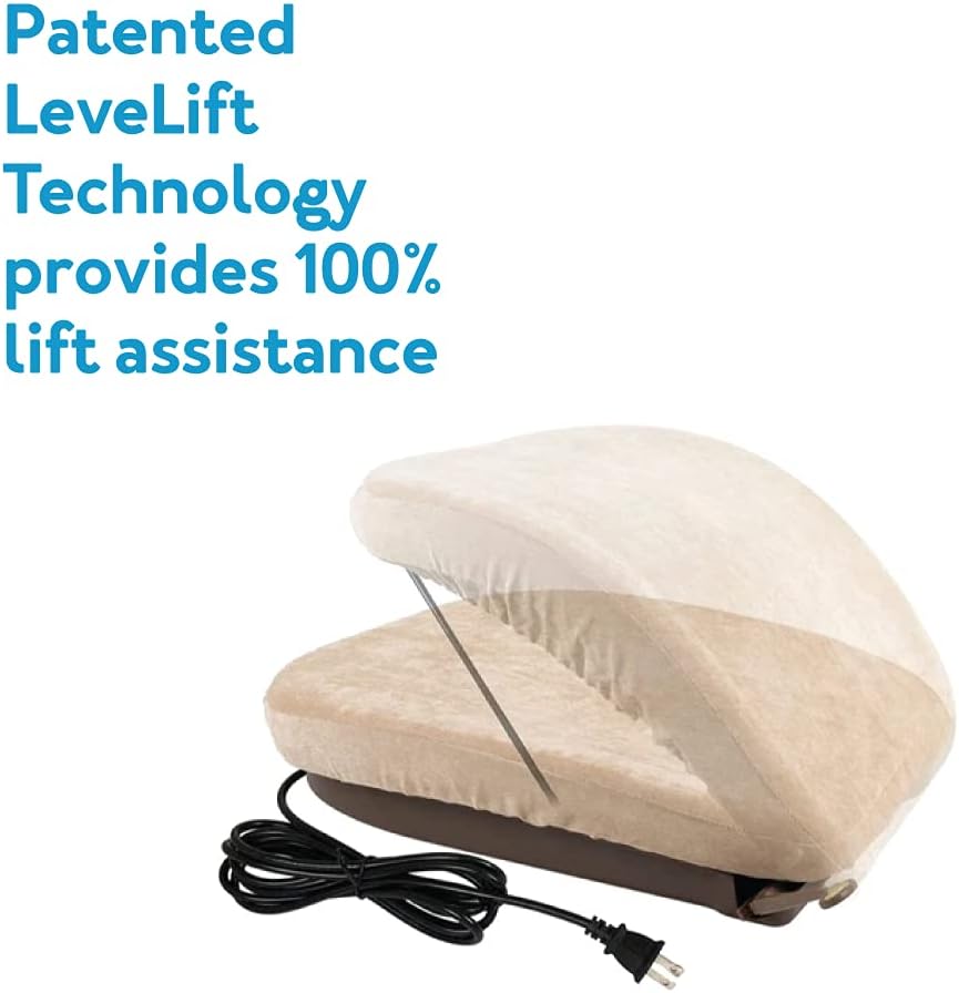 Carex Upeasy Power Seat, Portable Electric Lifting Seat, with Support for Up to 300 Pounds, Provides 100% Assistance , Navy Blue