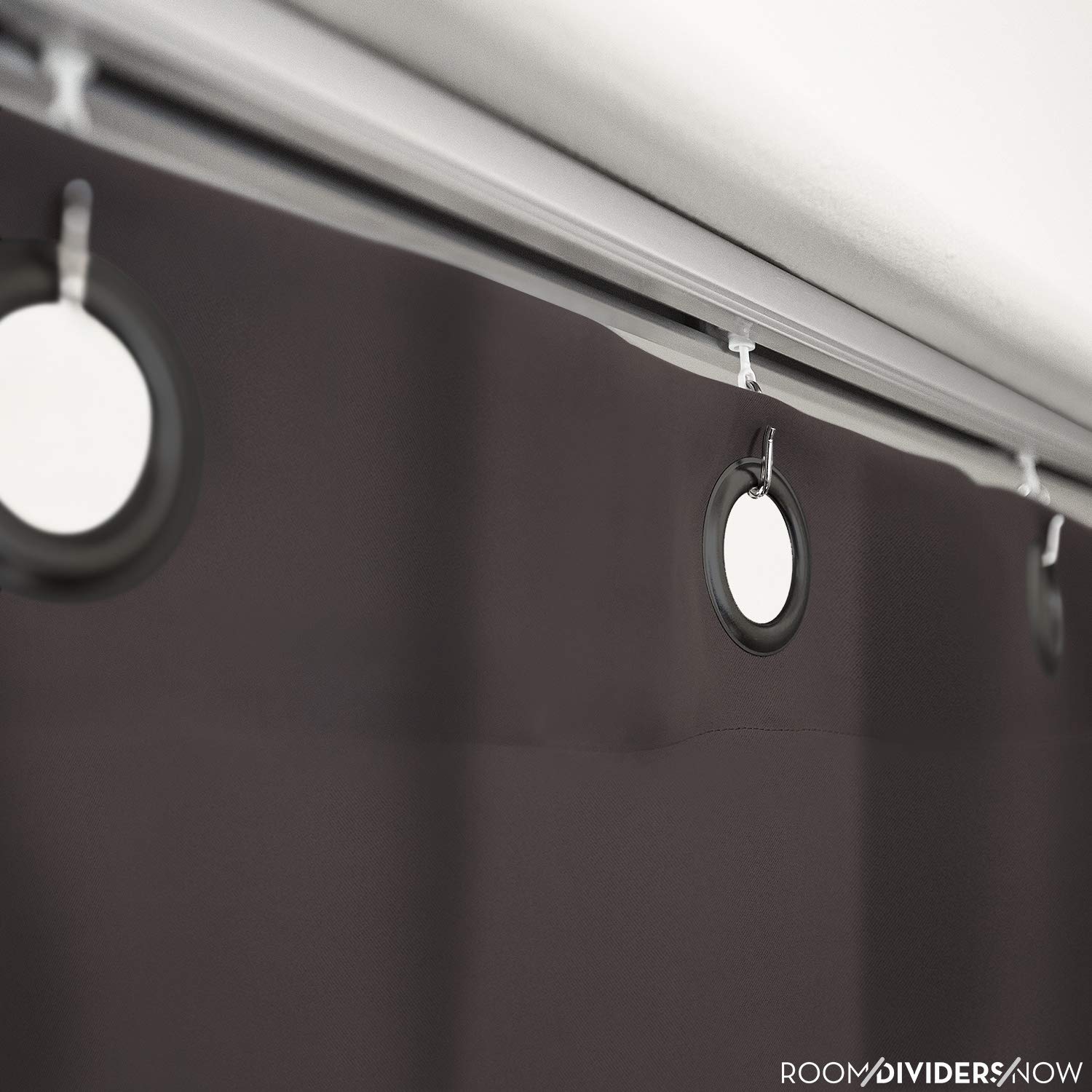 Room/Dividers/Now Ceiling Track Room Divider Kit - X-Large A, 8ft Tall x 9ft - 12ft Wide (Dark Chocolate)