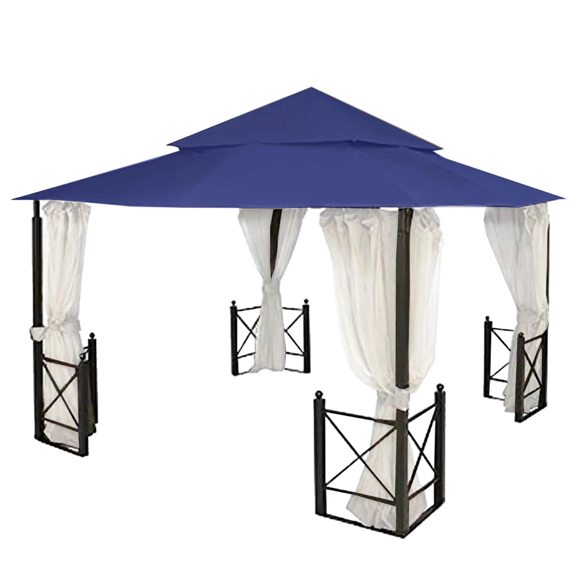 Garden Winds Replacement Canopy Top Cover for the 12' x 12' Harbor Gazebo - True Navy