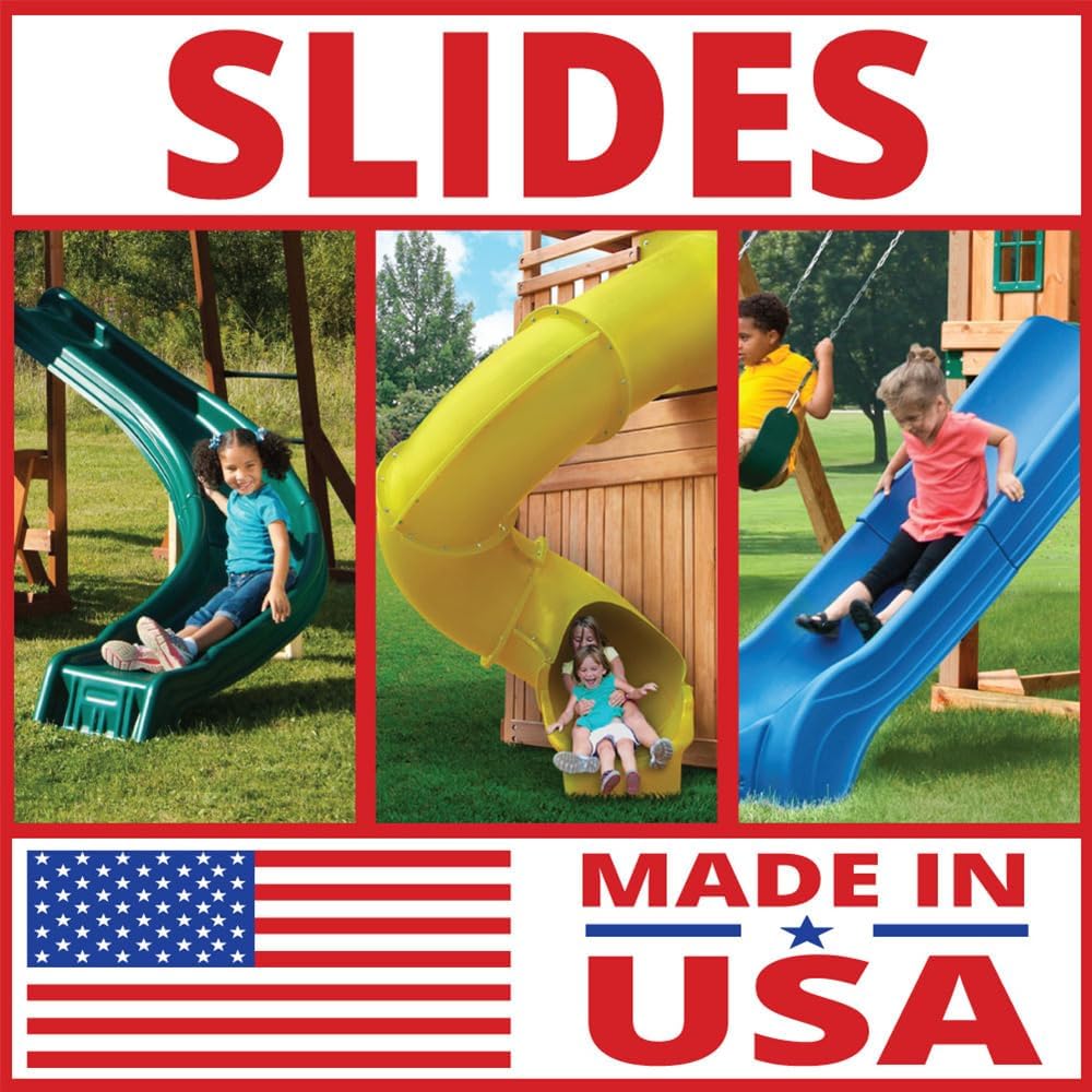 Swing N Slide Summit Slide - Green ,84" x 21" x7.5"