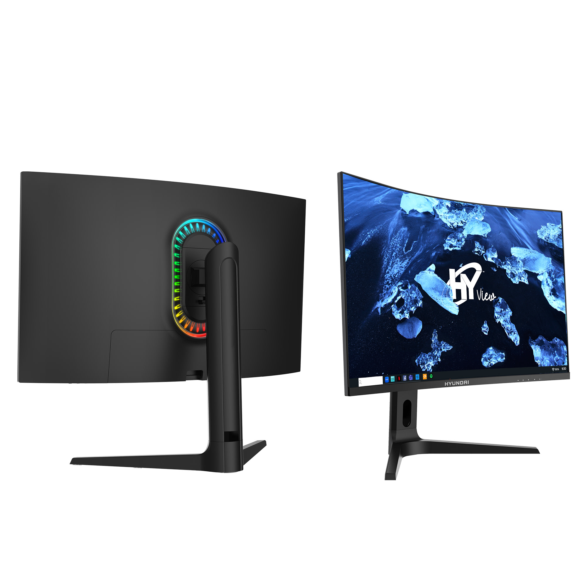 Hyundai Technology  32" 1440 QHD Curved Gaming Monitor, HT32CGMBK03, Black