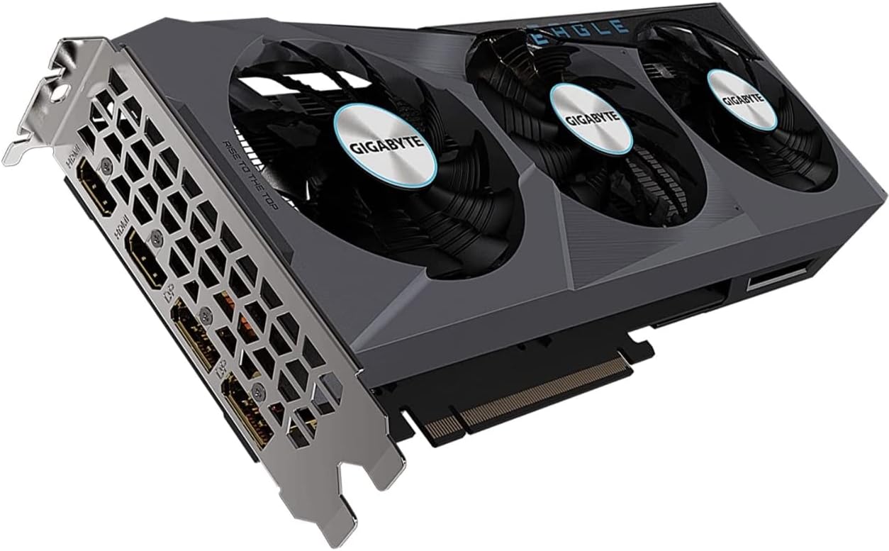 GIGABYTE Radeon RX 6600 Eagle 8G Graphics Card, WINDFORCE 3X Cooling System, 8GB 128-bit GDDR6, GV-R66EAGLE-8GD Video Card