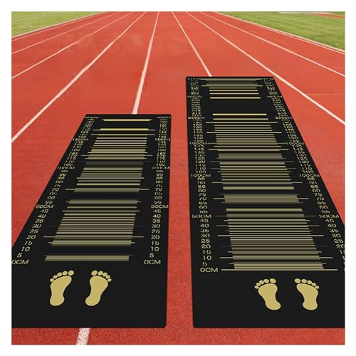 Standing Long Jump Test Mat,Non-Slip Practice Measuring Pad,PVC Long Jump Mat for Home Gym Flooring,Indoor Outdoor Flooring Jump Roping Training Mat for Kids/Adult,Set of 2