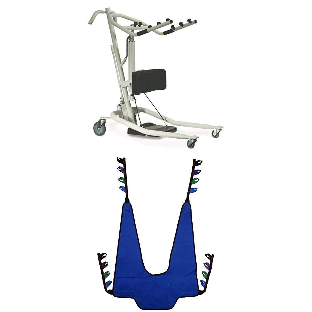 Invacare Get-U-Up Hydraulic Stand-Up Patient Lift with Extra Large Reliant Standing Sling (Bundle Includes GHS350 + R131)