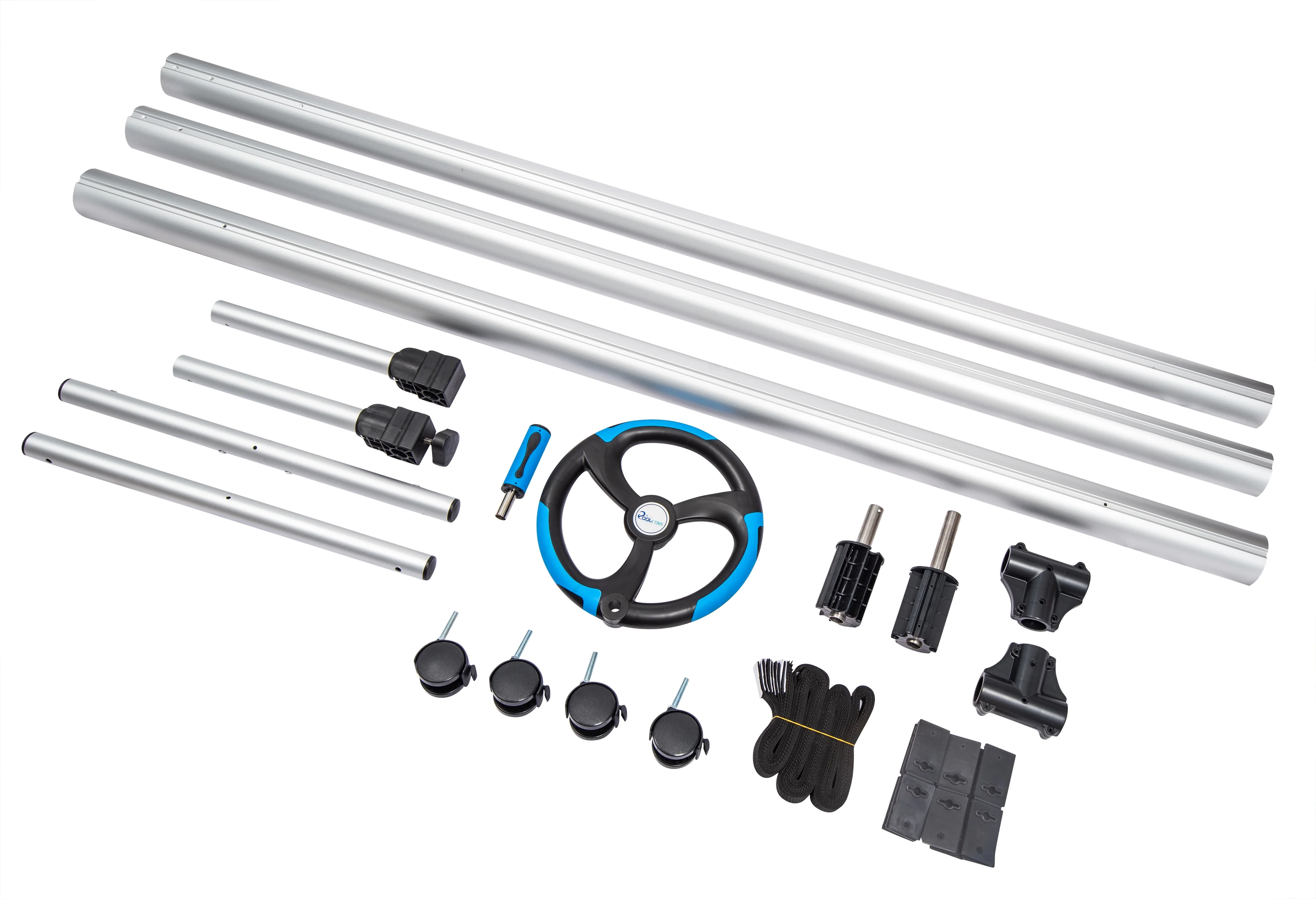In-Ground Pool Solar Cover Aluminum Reel with Telescopic Tube and Wheels - 18ft