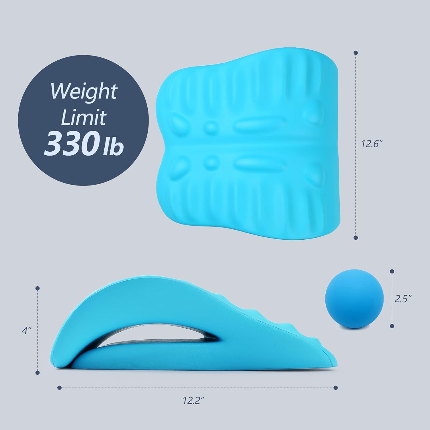 Back Stretcher for Back Pain Relief, Back Stretching Cushion, Chronic Lumbar Support Pillow Helps with Spinal Stenosis, Herniated Disc and Sciatica Nerve Pain Relief Lumbar Stretcher