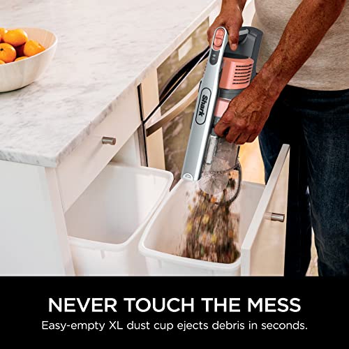 Shark IZ483H Vertex Cordless Stick Vacuum with DuoClean PowerFins, MultiFLEX, Crevice Tool, Pet Multi-Tool & Anti-Allergen Brush, 120-min Runtime, Double Battery, Rosewood,Red